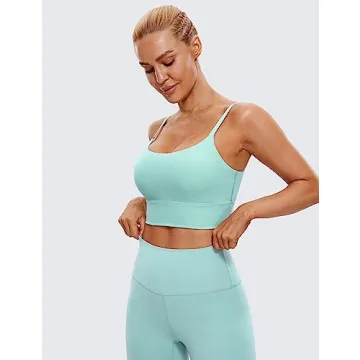 CRZ YOGA Adjustable Longline Sports Bra for Women - Medium Support
