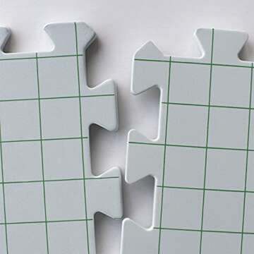 Boye Interlocking Needlepoint, Knitting, and Crochet Blocking Boards, 12'' W x 12'' L, White, 4 Pc