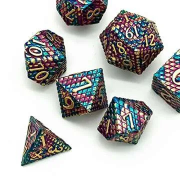 UDIXI Dragon Scale Metal Dice Set for D&D Gaming