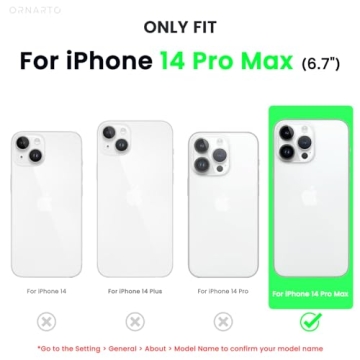 ORNARTO iPhone 14 Pro Max Liquid Silicone Case