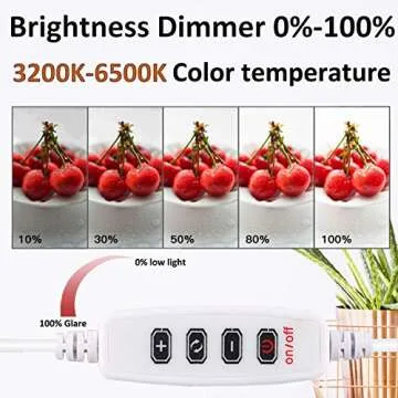 Photo Studio Light Box Kit, 12inch x 12inch Photography Adjustable Light Box with 80pcs SMD LED Beads, Portable Photo Shooting Tent with White Light Warm Light and 6 Color Background