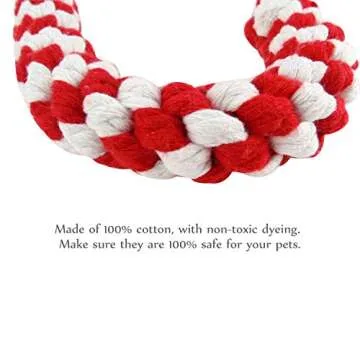 Candy Cane Rope Toy,Puppy Chew Dog Toys Interactive and Cotton Rope Toys and Christmas Decoration, Puppy Pet Play Chew and Training Toy for Medium&Large Dog Pet Teeth Cleaning