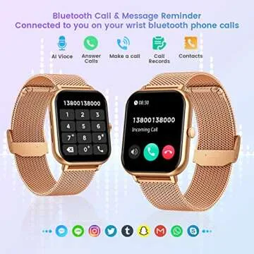 Smart Watch for Women: 1.83 Inch Fitness Tracker & Bluetooth Calling