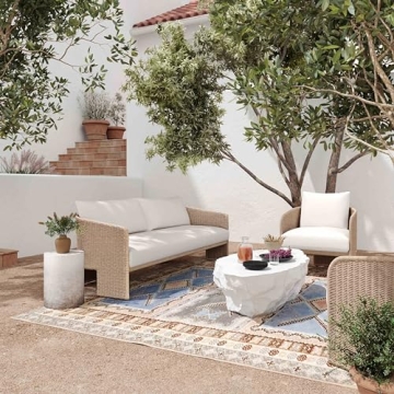 Tov Furniture Alexa Cream Outdoor Armchair for Stylish Patio