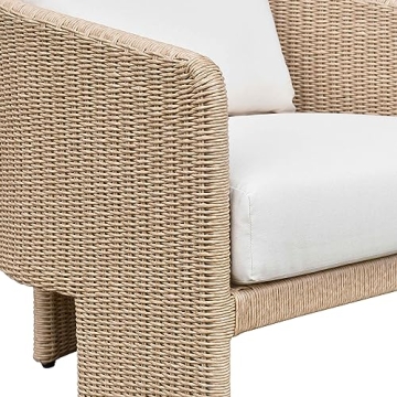 Tov Furniture Alexa Cream Outdoor Armchair for Stylish Patio