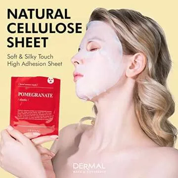 DERMAL Hydrating Facial Mask Pack of 10 Korean Essence Masks
