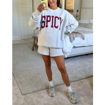 IMCTAH Women's Vintage Oversized Crew Sweatshirt