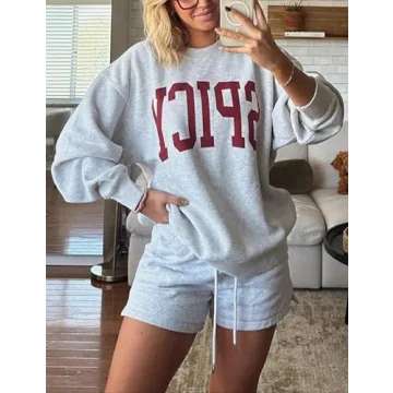 IMCTAH Women's Vintage Oversized Crew Sweatshirt