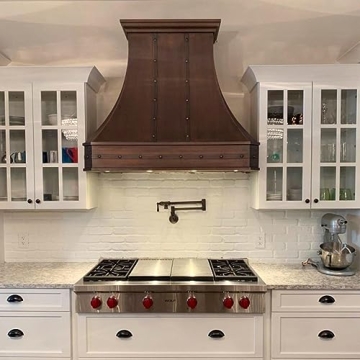 SINDA Hammered Copper Kitchen Oven Hood w/Efficient Range Hood Insert