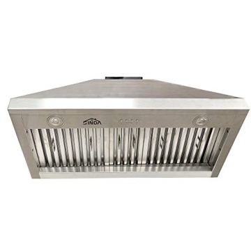 Elegant SINDA Hammered Copper Kitchen Hood with LED Lights