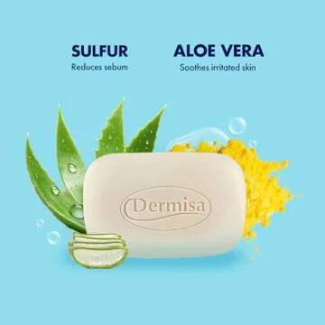 Dermisa Sulfur Bar with Aloe Vera | Effective Acne Treatment for Oily Skin