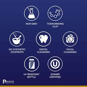 Premier Research Labs Medi-Dental Pack - Detoxifying Volcanic Clay - Dental & Body Cleansing - With Calcium Smectites Silica & Mineral Oxides - 5 oz