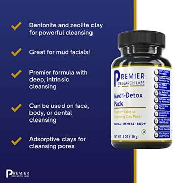 Premier Research Labs Medi-Dental Pack - Detoxifying Volcanic Clay - Dental & Body Cleansing - With Calcium Smectites Silica & Mineral Oxides - 5 oz