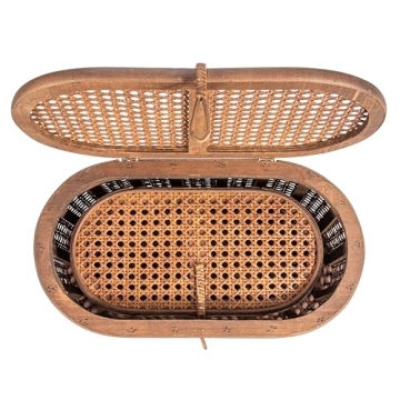 Modern Decorative Oval Woven Rattan Storage Boxes Set