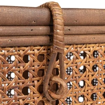 Modern Decorative Oval Woven Rattan Storage Boxes Set