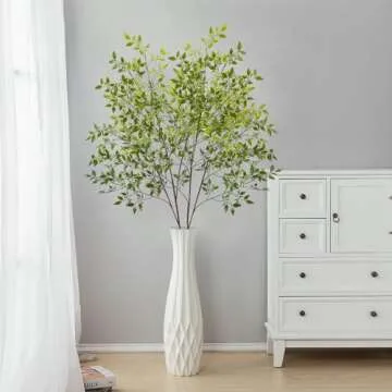 Phliofd 2Pcs 43.3" Faux Greenery Stems for Home Decor