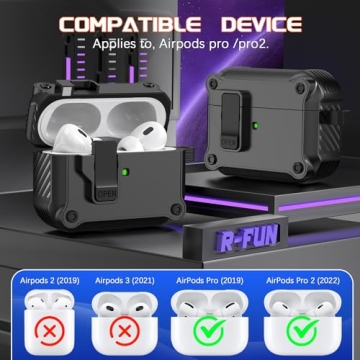 R-fun Protective Case for AirPods Pro 1st & 2nd Gen