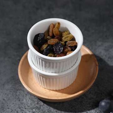3 oz Porcelain Ramekins Set for Souffle and Pudding