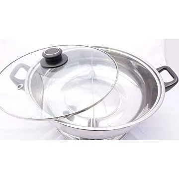 Sonya Shabu Shabu Hot Pot Electric Mongolian Hot Pot Stainless Steel W/DIVIDER
