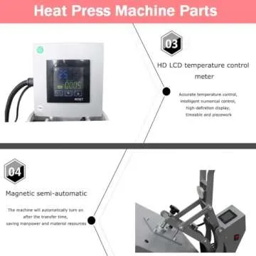 Magnetic Semi-Automatic Heat Press Machine for Sublimation Printing