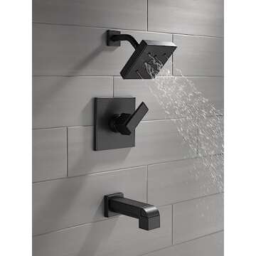 Delta Faucet Ara 14 Series Single-Function Tub and Shower Trim Kit with H2Okinetic Shower Head, Matt...