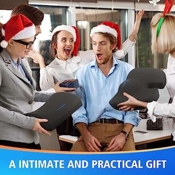 CushZone Seat Cushion, Lumbar Support Pillow with Adjustable Strap-Chair Cushions for Sciatica Pain Relief-with Washable Cover Memory Foam for Car, Travel and Wheelchair-Gray X-Large