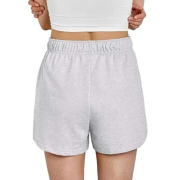 AUTOMET Womens Sweat Shorts Trendy Casual Athletic Shorts Running Summer Vacation Outfits Comfy 2024 Fashion Workout Clothing Grey XL