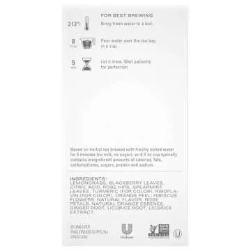 Tazo Wild Sweet Orange Herbal Tea - Refreshing and Caffeine-Free