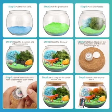 Dinosaur Terrarium Kit for Kids, Fun Arts & Crafts