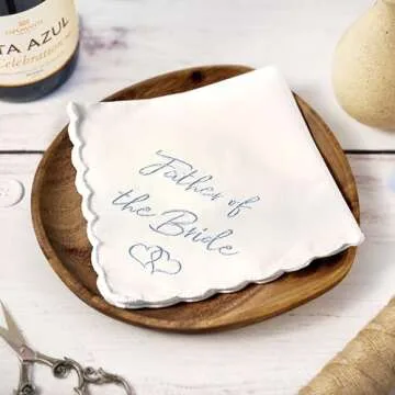 W&F Wedding Handkerchief - Perfect Keepsake Gift for Weddings