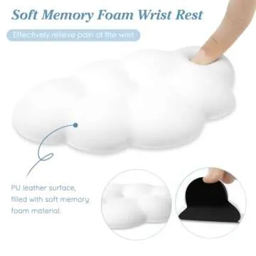 Comfortable Cloud Wrist Rest Cushion for Ergonomics