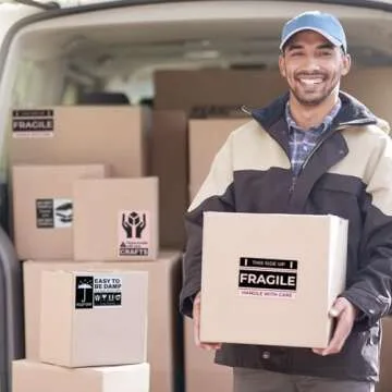 MUNBYN 4"x6" Pink Direct Thermal Shipping Labels, Commercial Grade Permanent Adhesive Fanfold Mailing Postage Label Paper for Thermal Printers and Packages, 500 Sheets per Stack