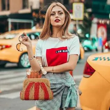 Pelimoo Straw Purses and Handbags，Clutch Purses for Women Casual，Small Woven Purse，Summer Purs...