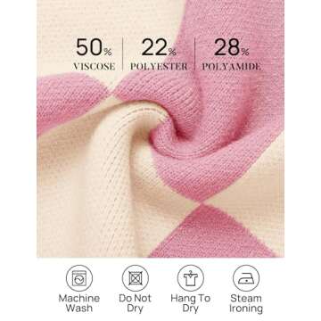 ZESICA Women's Winter Oversized Sweaters Long Sleeve Color Block Mock Neck Side Slit Comfy Loose Knitted Pullover Tops,Pink,Small