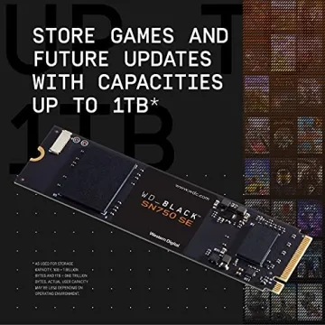 WD_BLACK 500GB SN750 SE NVMe SSD - 3,600 MB/s Speed