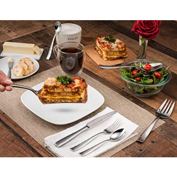 Hudson Essentials 40-Piece Hammered Flatware Set for 8