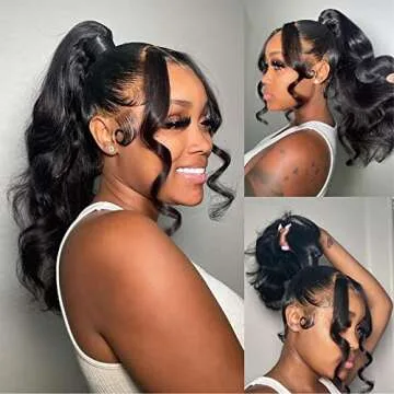 360 Body Wave Lace Front Wigs Human Hair Pre Plucked 180% Density Full Lace Human Hair Wigs Brazilian Virgin Body HD Human Hair Lace Front Wigs for Women Natural Color 22Inch