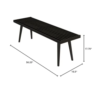 Stylish Plank+Beam Mid-Century Double Wood Entryway Bench