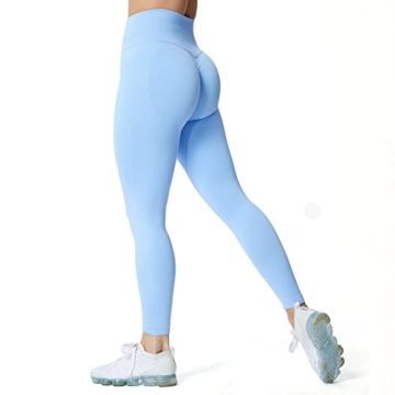 Aoxjox Women's Scrunch Butt Lifting Seamless Leggings - High Waisted Yoga Pants
