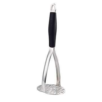 Joyoldelf Heavy Duty Stainless Steel Potato Masher, Professional Integrated Masher Kitchen Tool & Fo...