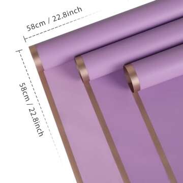 NESCCI 20 Sheet Flower Wrapping Paper - Waterproof Floral Bouquet Wrapping Paper, Florist Supplies P...