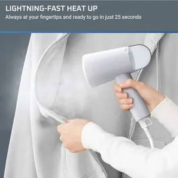 Rowenta, Steamer for Clothes, Travel Steam Handheld Steamer, 2.3 Oz Tank Capacity, Foldable, Easy Steam, 1100 Watts, Ironing, Gray Clothes Steamer, Vacation Essentials, Travel Must Have, DR1011