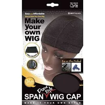 (6 Pack) Qfitt - Spandex Dome Style Ultra Stretch Wig Cap #5017