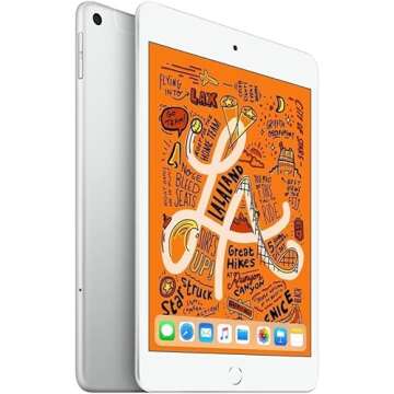 iPad Mini 5 256GB Silver 4G (Renewed) - Powerful Compact Tablet with Retina Display and A12 Chip