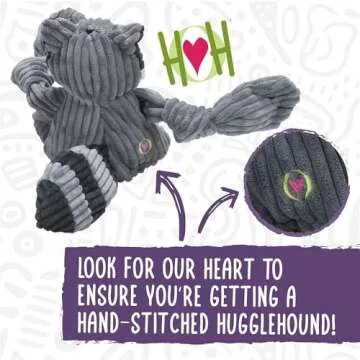 Durable HuggleHounds Knottie Plush Dog Toy - Dottie Cow