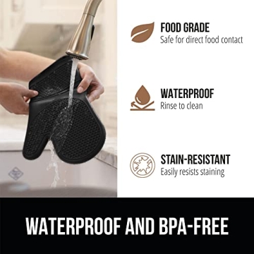 BPA-Free Silicone Oven Mitts Heat Resistant Kitchen Essential