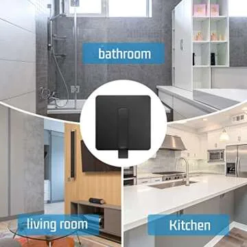 Platybelodon Stick on Hooks Self Adhesive Hooks 8 Packs Heavy Duty Wall Hook Shower Towel Hooks for Bathrooms Sticky Hooks for Hanging Stainless Steel Waterproof Black Shower Hooks