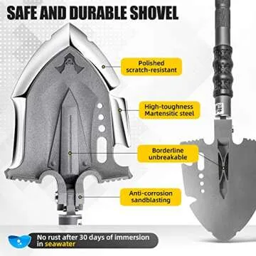 Zunelotoo Tactical Shovel 28 in 1 for Outdoor Survival