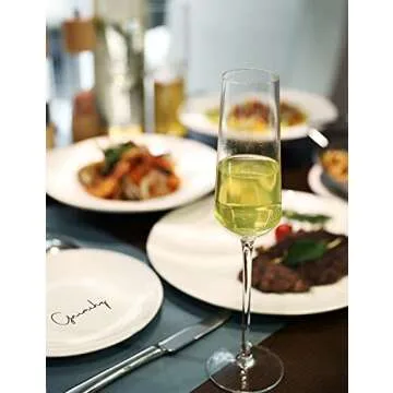 Gnimihz Classy Champagne Flutes Set of 4 - Unique Design