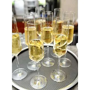 Gnimihz Classy Champagne Flutes Set of 4 - Unique Design